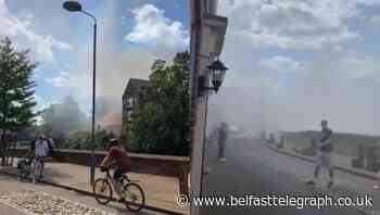 Norwich building fire seen ‘roaring through the roof’