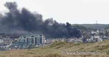 Portstewart fire tackled by crews as smoke billows across seaside town - Belfast Live