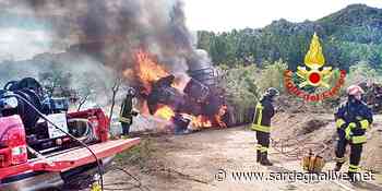 Paura sul mezzo sfalcia erba: a bordo si sprigiona un incendio, salvo l’autista - Sardegna Live