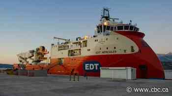 Recovery ship on its way to Cyclone helicopter crash scene in Ionian Sea