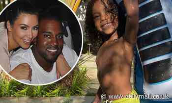 Kim Kardashian Shares Sweet Snap Of Son Saint Four Ready With His Floatie For The Swimming Pool Celebrity News Newslocker