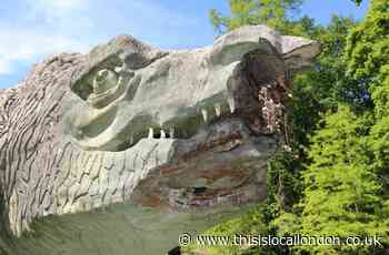 Crystal Palace Dinosaur's Megalosaurus badly damaged