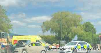 Crossroad smash blocks Lichfield Road in Brownhills