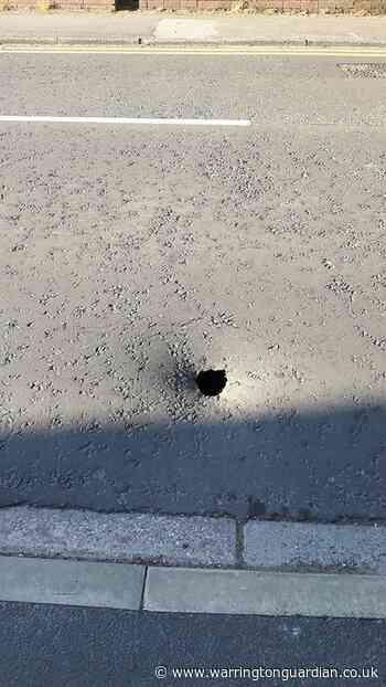 Investigation into sinkhole on Burtonwood road