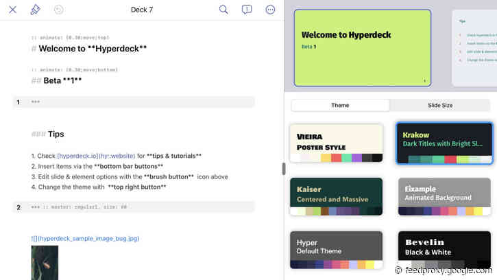 Hyperdeck brings Markdown presentations to iPad, understands 121 coding languages, much more