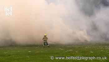 Firefighters battle Belfast gorse blazes