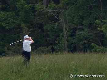Trump marks Memorial Day by defending his weekend of golfing as the US coronavirus death toll creeps toward 100,000