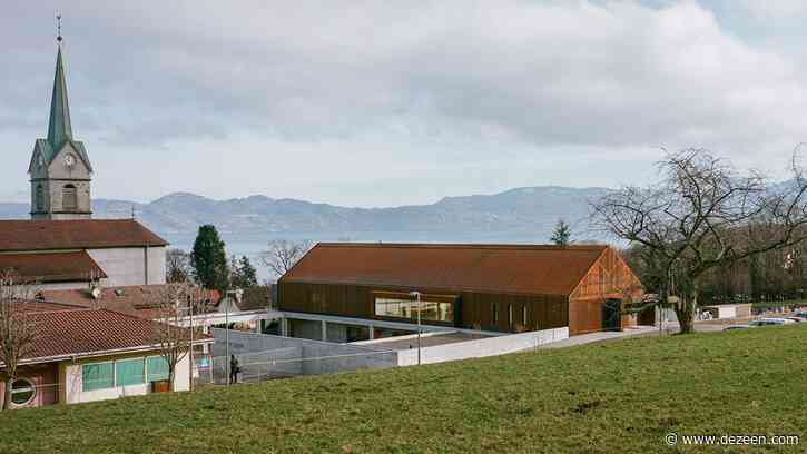 Corten and concrete school overlooks Lake Geneva