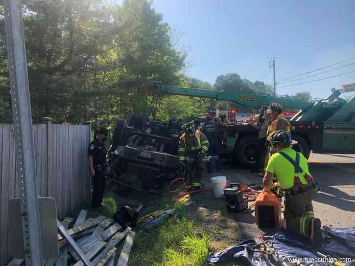 Firefighters rescue driver from crumpled tractor trailer in Kinderhook ...