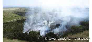Crews battle large forest fire at Stone Bank, Egerton