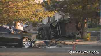 rollover intersection crash reno closes longley rock newslocker