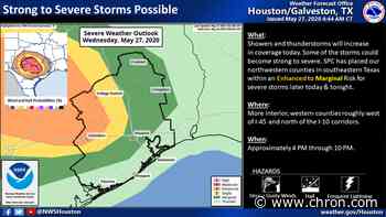 Houston under ‘marginal’ risk for severe weather Wednesday