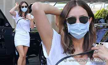 Katharine McPhee is a delight in white in Westwood 