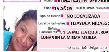 Buscan a una joven de 15 años extraviada en Tizayuca - Criterio Hidalgo