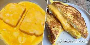 This 'bread omelet' is the most genius way of making an egg sandwich