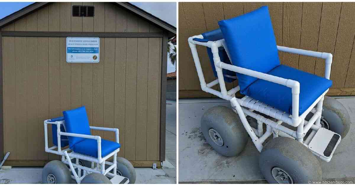 Oceanside Lifeguards Recieve 4 New Beach Wheelchairs - NBC 7 San Diego