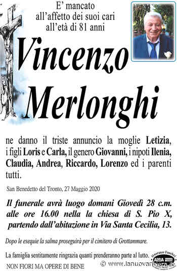 27.05.2020 – Vincenzo Merlonghi - La Nuova Riviera