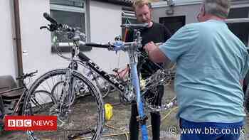Blackpool dad and son restore bikes to donate to NHS staff