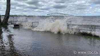 Flooding swamps lakefront properties in Alberta Beach
