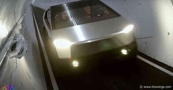 Jay Leno drives Tesla’s Cybertruck through Elon Musk’s Boring Company tunnel