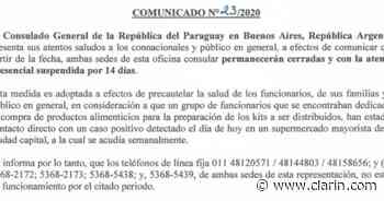 Cerraron por dos semanas el consulado paraguayo en Buenos Aires, por un caso de coronavirus - Clarín
