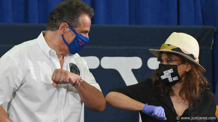 Governor Andrew Cuomo Brings Chris Rock & Rosie Perez to His Press Conference to Promote Masks & Tests