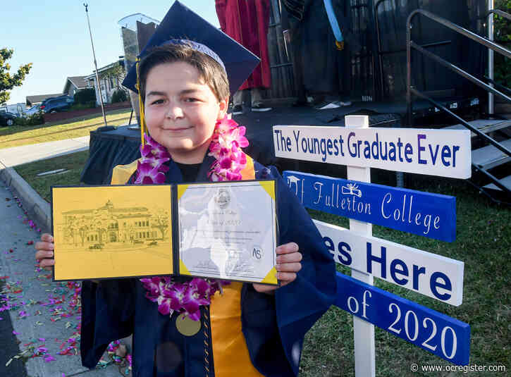 A 13-year-old La Mirada kid is the youngest ever graduate of Fullerton College