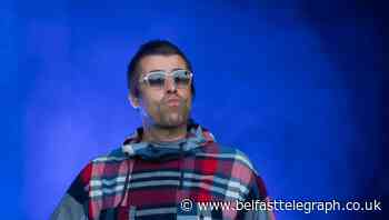 Liam Gallagher and Mark Owen lead Manchester doorstep singalong