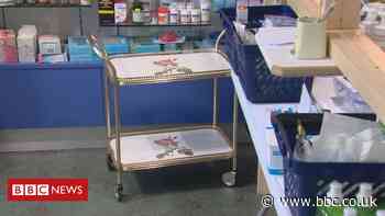 Coronavirus: Tea trolley keeping pharmacy staff and customers safe