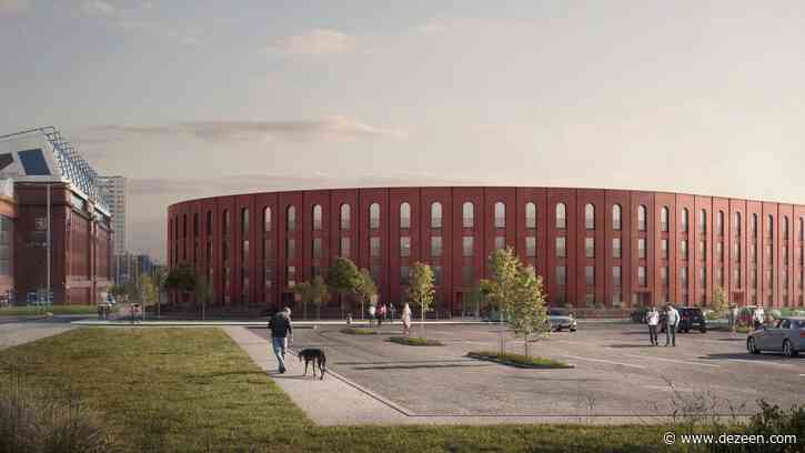 Graeme Nicholls Architects designs stadium-shaped housing block alongside Ibrox in Glasgow