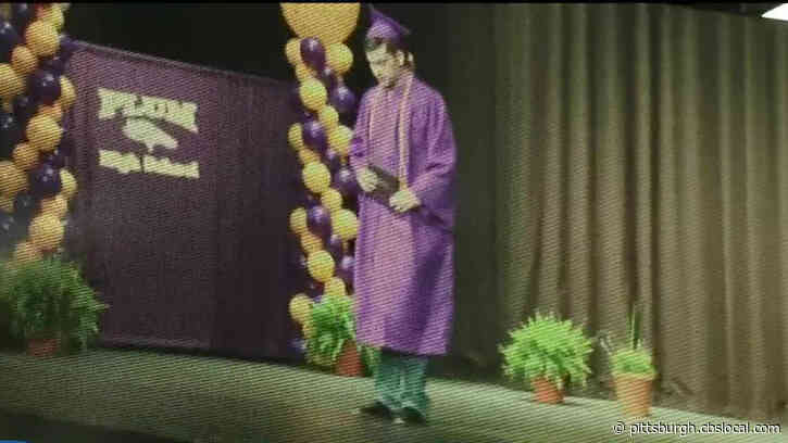 Plum High School Holds Drive-Thru Graduation At Pittsburgh Mills