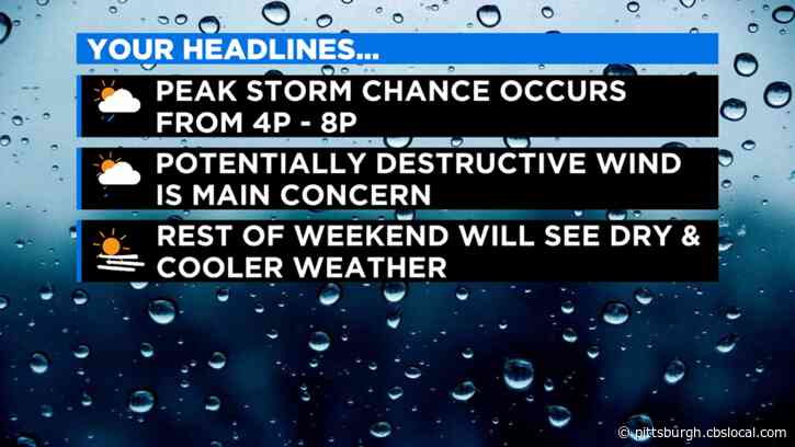 Pittsburgh Weather: Cold Front Could Bring Afternoon Storms