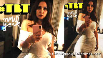 Kim Sharma flaunts toned body in an off-shoulder skin fitting t-shirt dress in this throwback photo