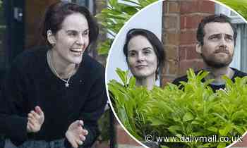 Michelle Dockery joins her boyfriend Jasper Waller-Bridge