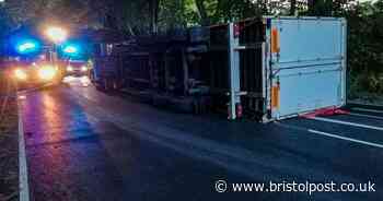 Man rescued from overturned lorry