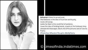Kriti Sanon shares her idea of 'true love' along with black and white picture, says 'I think I'm an old soul'