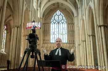Rehearsals as Minster service goes online