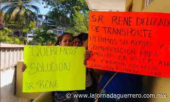Protesta de colonos y meseros en Zihuatanejo - La Jornada Guerrero