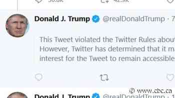 Trump tweet about Minneapolis protests slapped with Twitter warning