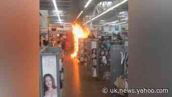 Quick-thinking customer puts out fire in Walmart - Yahoo News UK