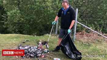 Northumberland beauty spot left littered after Bank Holiday