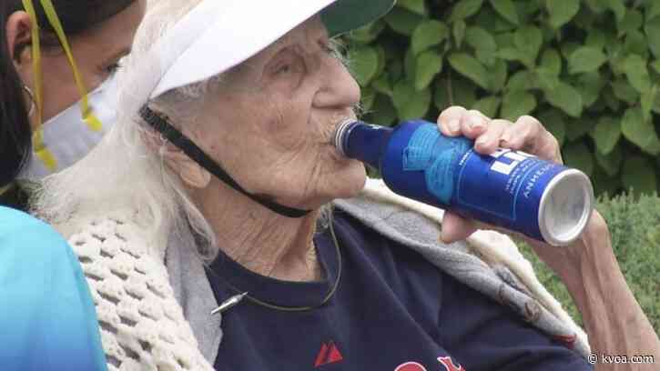 Cheers! 103-year-old celebrates coronavirus recovery with a beer