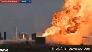 SpaceX Starship rocket explodes in dramatic fireball after test