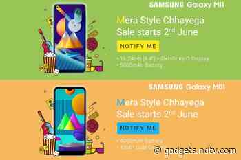 Samsung Galaxy M11, Galaxy M01 Set to Launch in India on June 2, Flipkart Reveals
