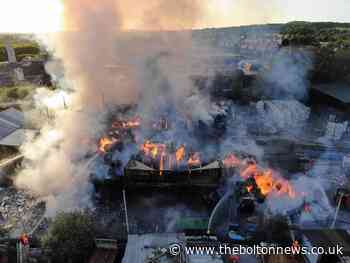 Huge fire at Aspull industrial estate involving 200 TONNES of paper