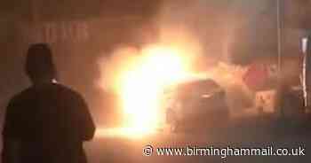 Watch as flames engulf a Lexus following arson attack in Great Barr
