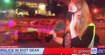 Reporter shot with pepper bullets live on TV while covering Louisville protests