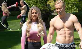 Bianca Gascoigne works up a sweat with Katie Price's ex Kris Boyson in couples' boxing session