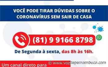 Secretaria de Saúde de Carpina disponibiliza Disk COVID-19 para população - Voz de Pernambuco