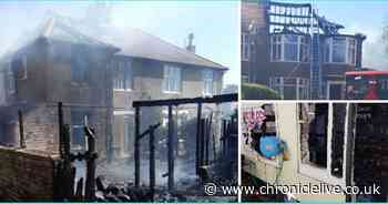 Pictures show devastation as fires rip through two Northumberland homes